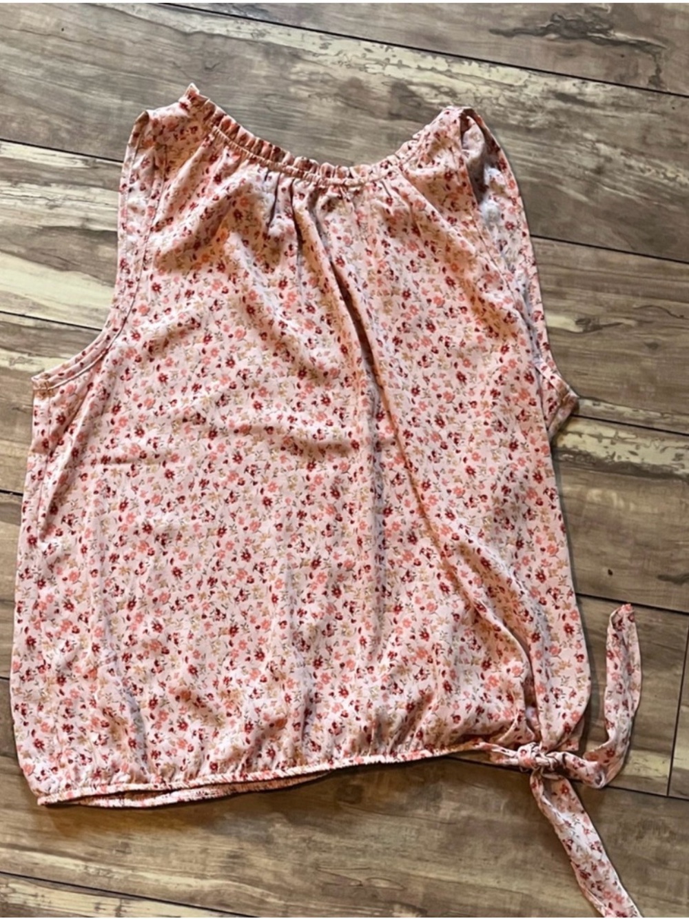 Sienna Sky pink floral sleeveless blouse